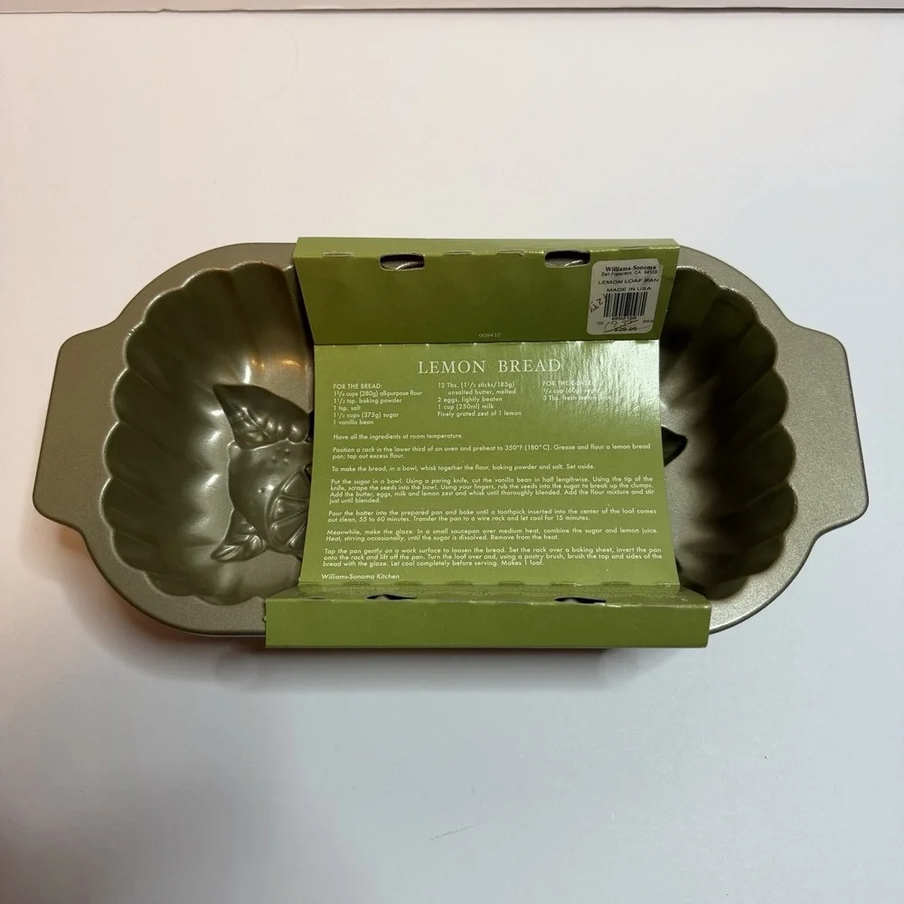 Williams Sonoma Nordic Ware Lemon Bread Loaf Pan NEW NOS Made in USA